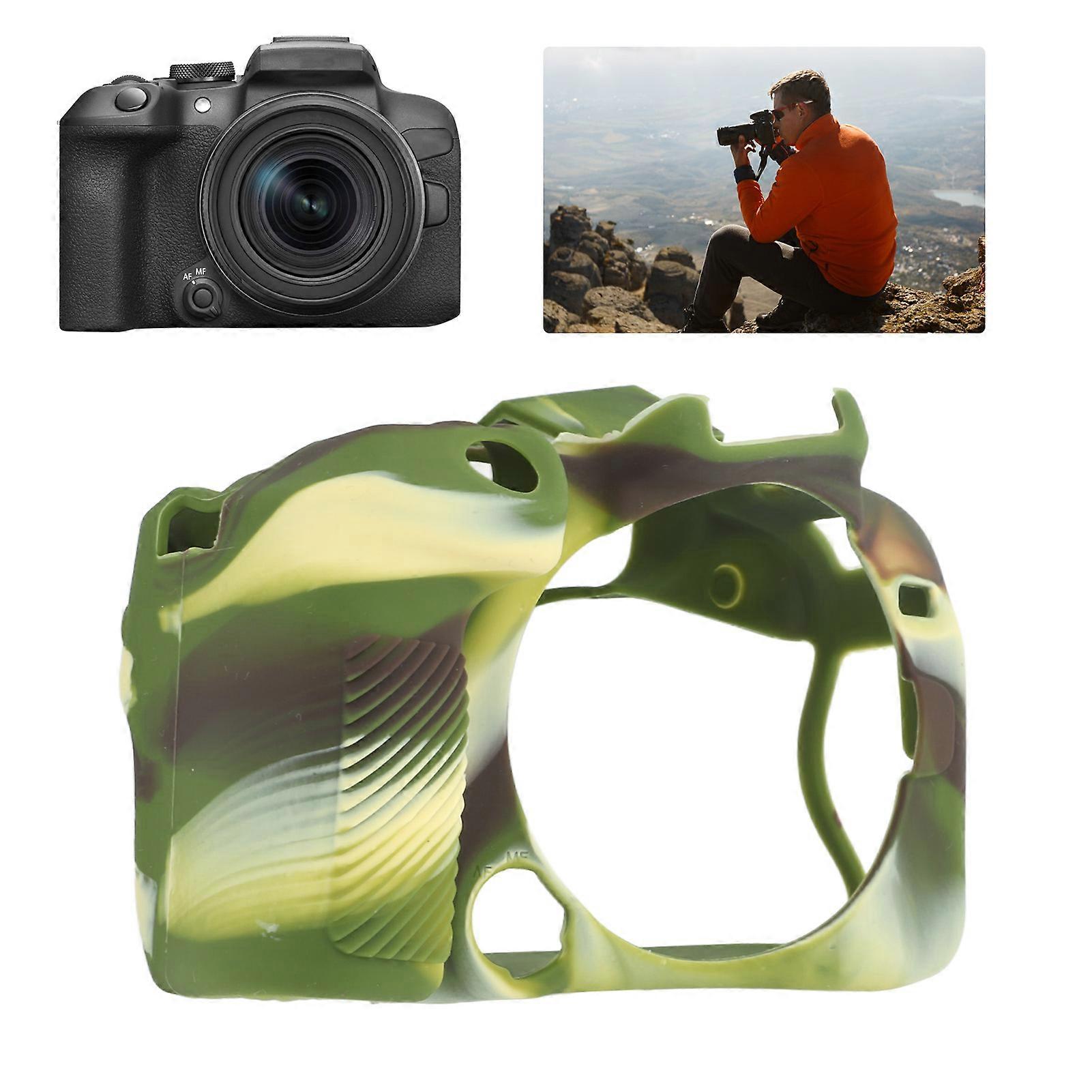 Lightweight Silicone Camera Case for R10, 12x8x6cm Camouflage
