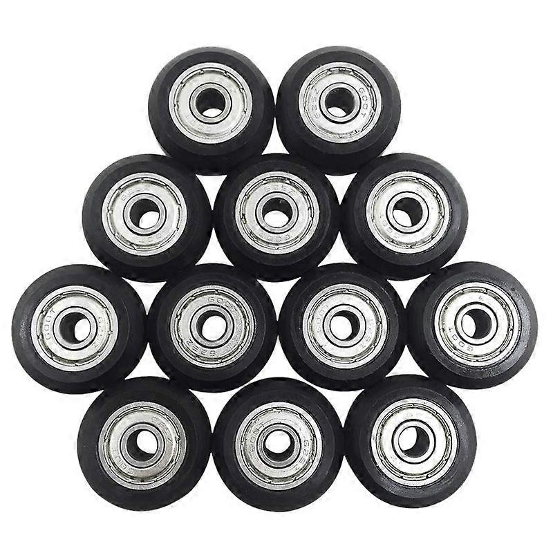 12 Pcs 625Zz Plastic Pulley Wheels with Bearings Gear for 3D Printer Compatible with -10 / -10S / C