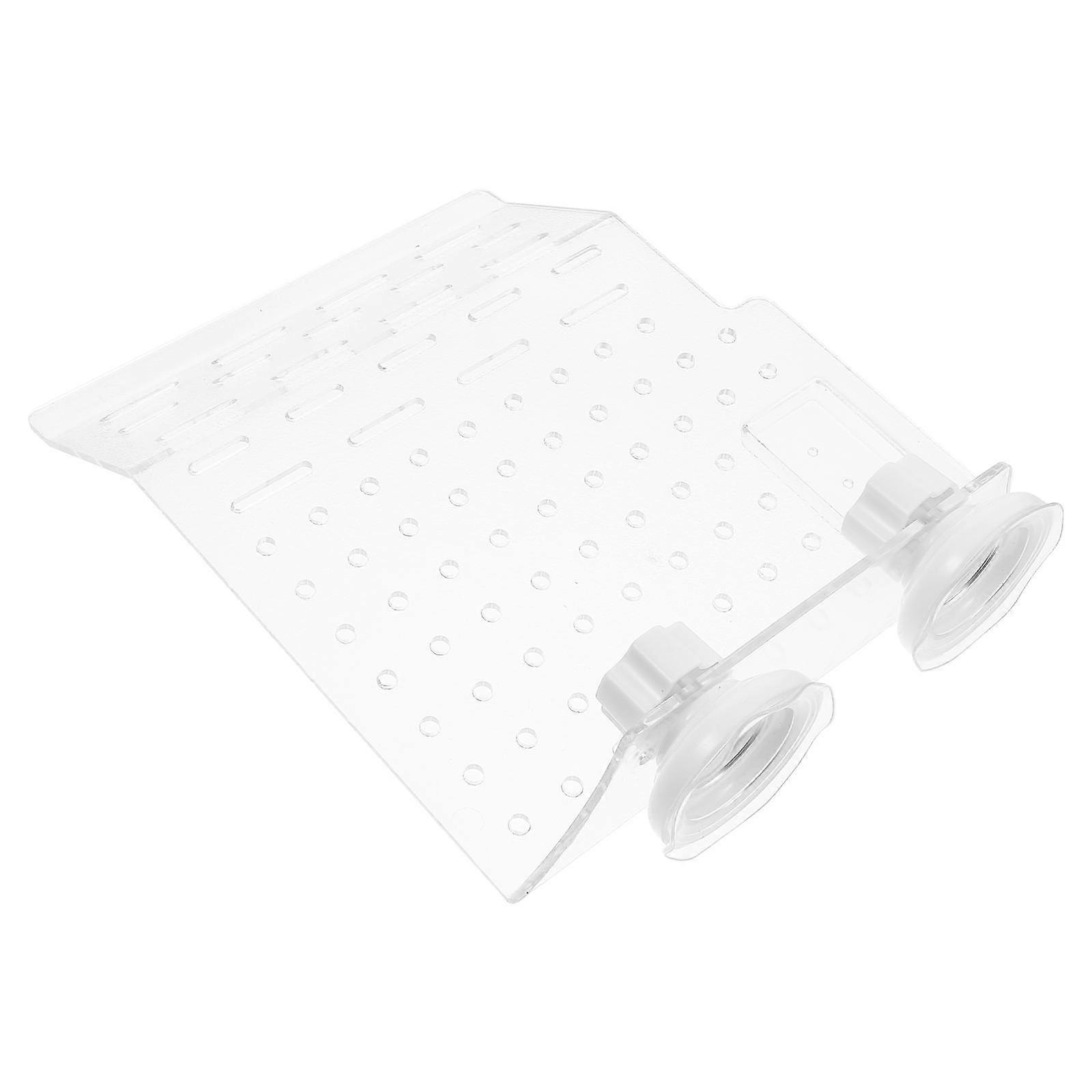 Basking Platform Acrylic Turtle Tank Platform Pet Care Aquarium Environment Transparent Resting Platform for Frogs 1Pack