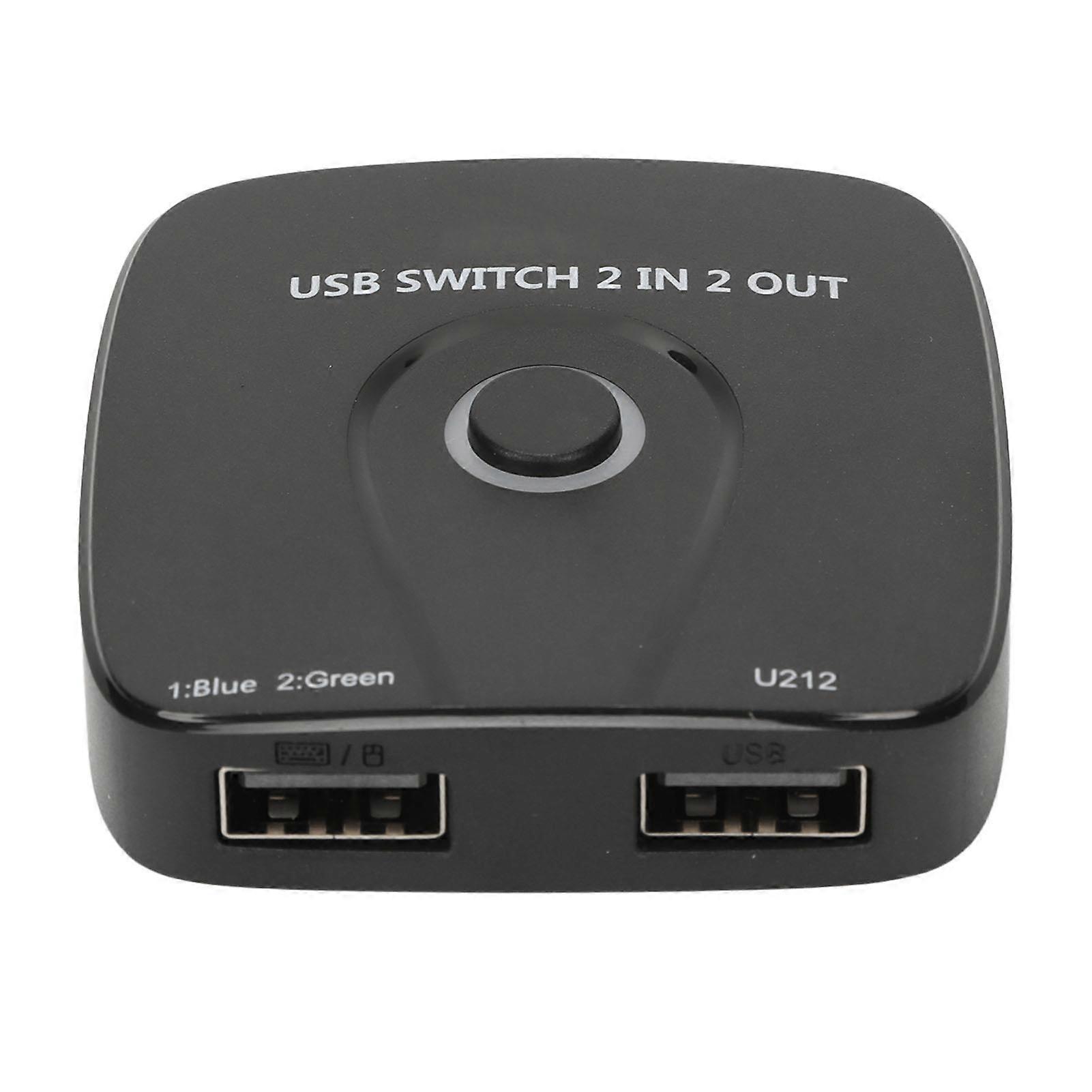 2 in 2 Out USB Switch Hub Seamless Peripheral Selector for Computers Smart TVs Keyboards