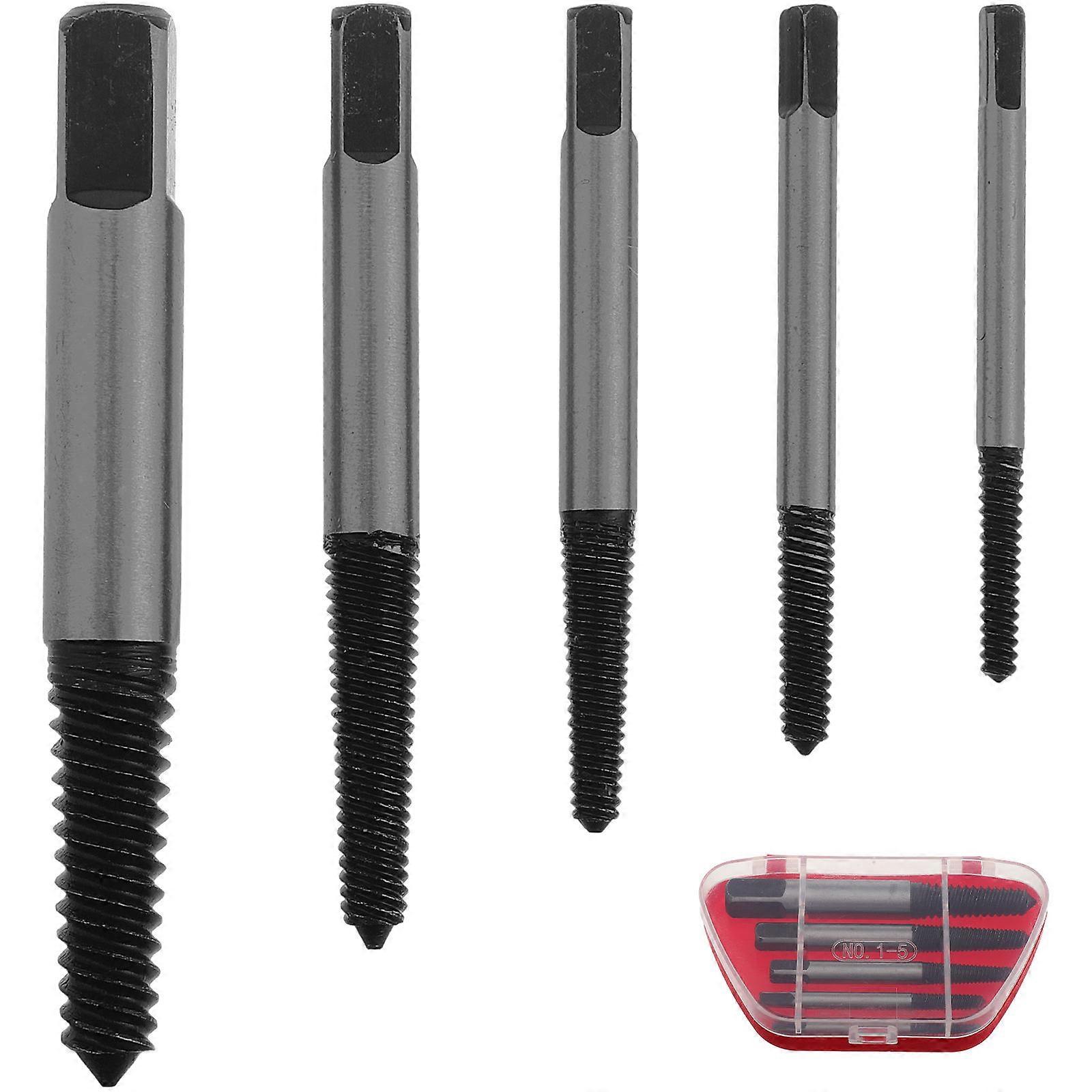 Bolt Screw Extractor Kit Damaged Screw Removal Home Repairs 5Pcs