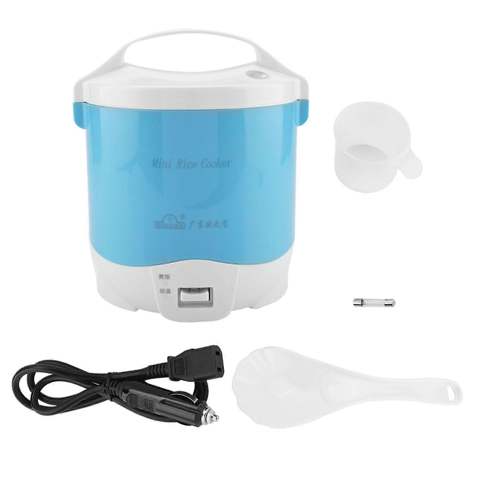 24V 180W 1.6L Electric Portable Multifunctional Rice Cooker Food Steamer for Cars (Blue)