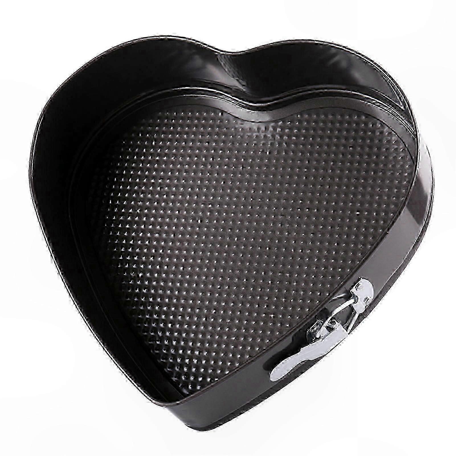 Heart-Shaped Springform Pan - BPA Free, Heat-Resistant, Non-Stick, Reusable Cheesecake Mold for Oven & Microwave