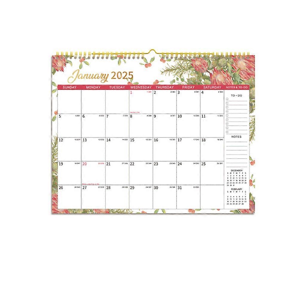 2025 Wall Calendar 14.6x11.3in Monthly Planner with Large Writing Blocks