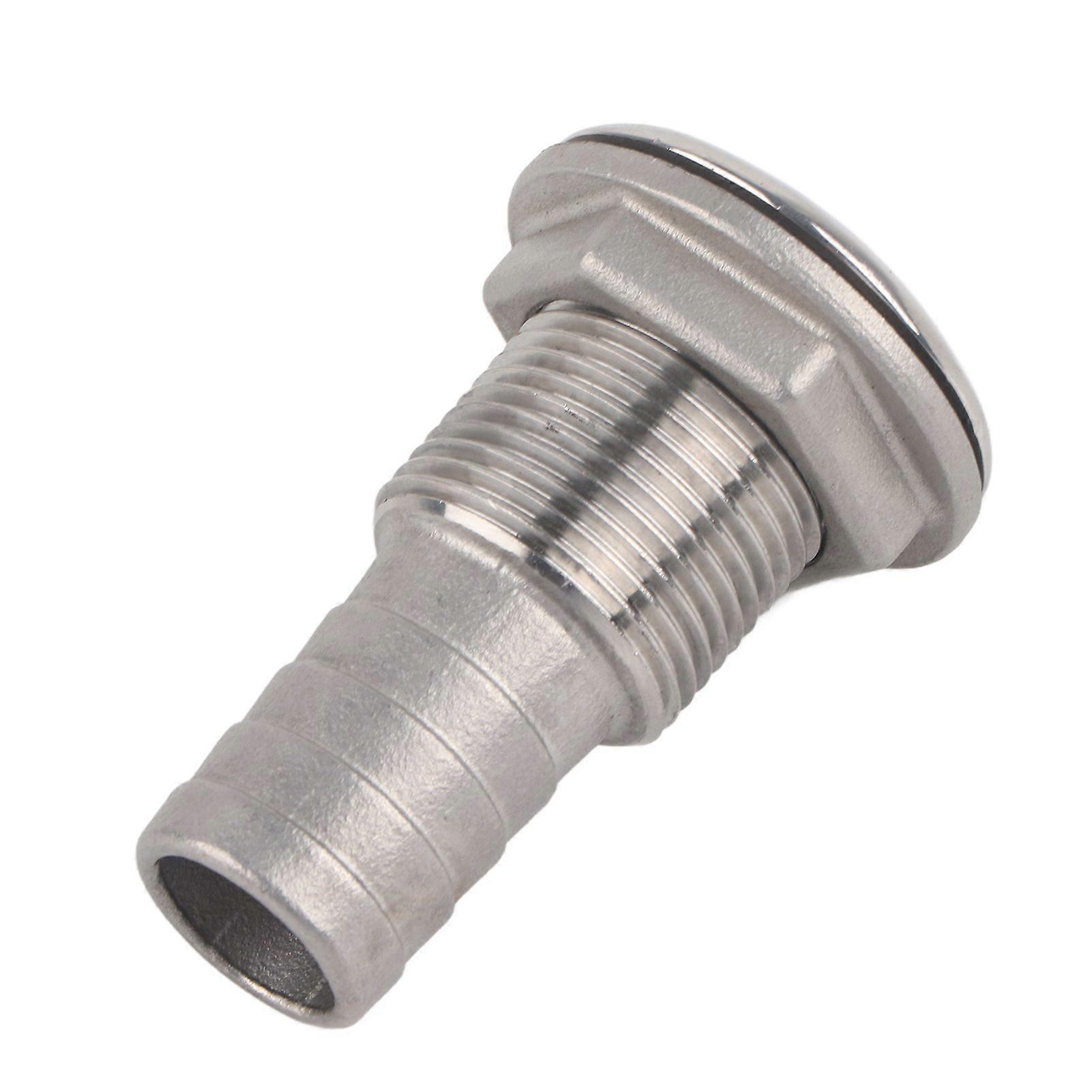 Stainless Steel Thru-Hull Fitting Hose Barb Marine Barbed Hose Thru Drain