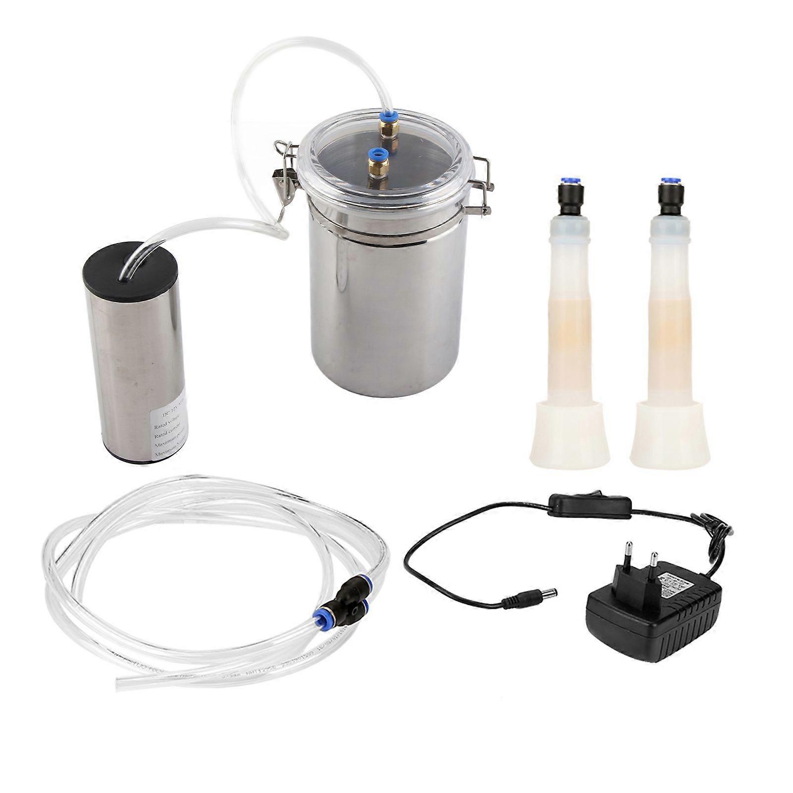 2L Electric Milking Machine Portable Stainless Steel Milker for Cows