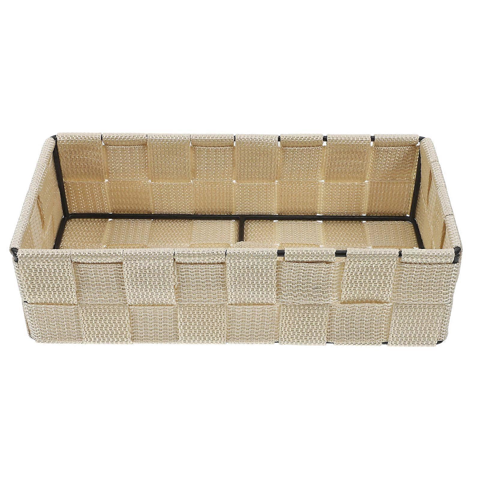 Stackable Woven Storage Basket for Nursery and Countertop Use
