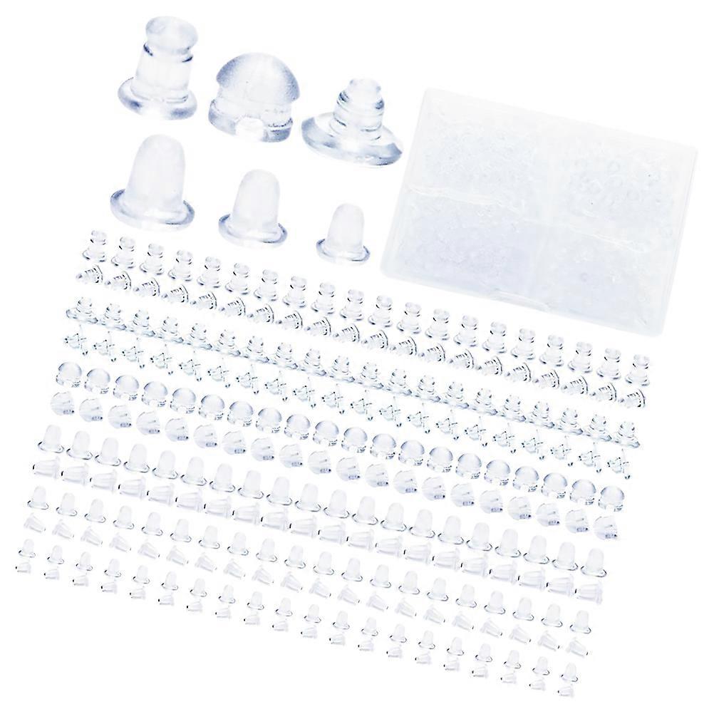 1200Pcs Silicone Earring Backs for Studs Replacement Durable Transparent