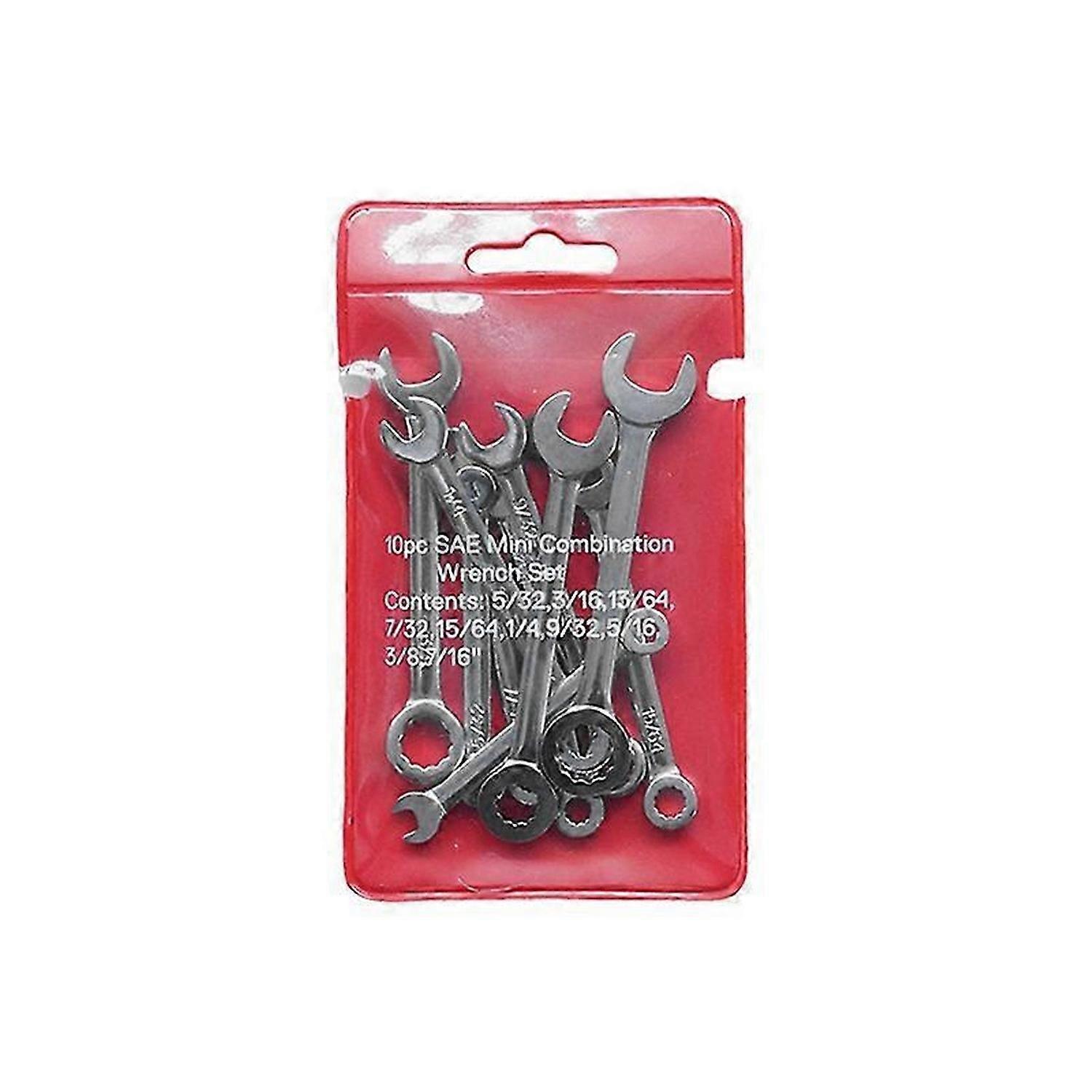 10-Piece Mini Wrench Set Manual Dual-Purpose Wrench Tool English Wrench Set Home Maintenance Tools