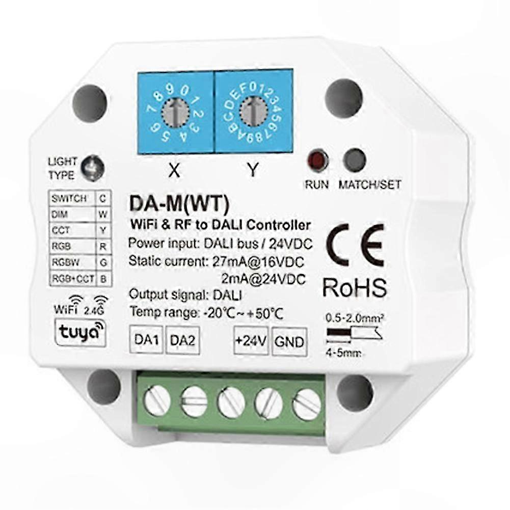 Wi-Fi Zigbee DALI Lighting Dimmer Controller, Smart Home Device Compatible with Tuya App for Light Management