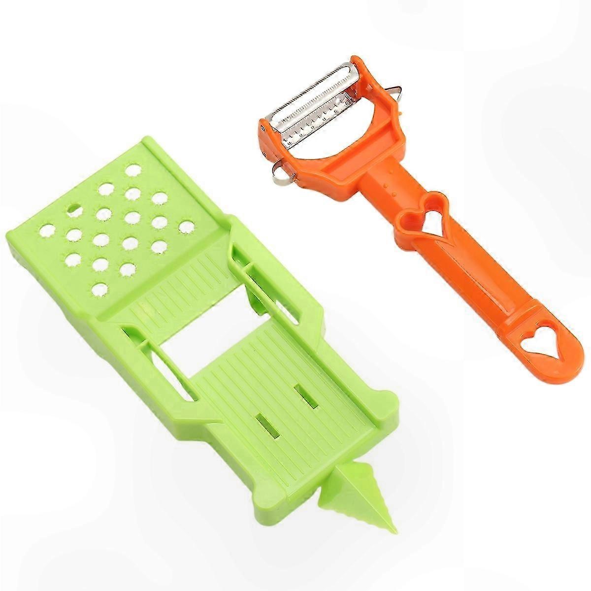 Multi-Function Fruit and Vegetable Prep Kit for Peeling and Slicing Tasks