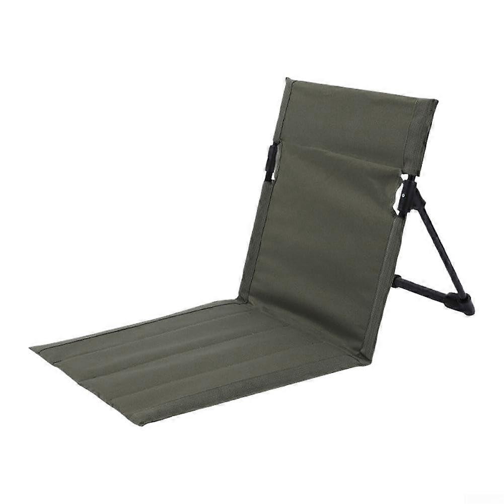Portable Folding Chair For Camping Beach And Outdoor With Backrest And Storage Bag 37 x 39 x 42 cm Army Green