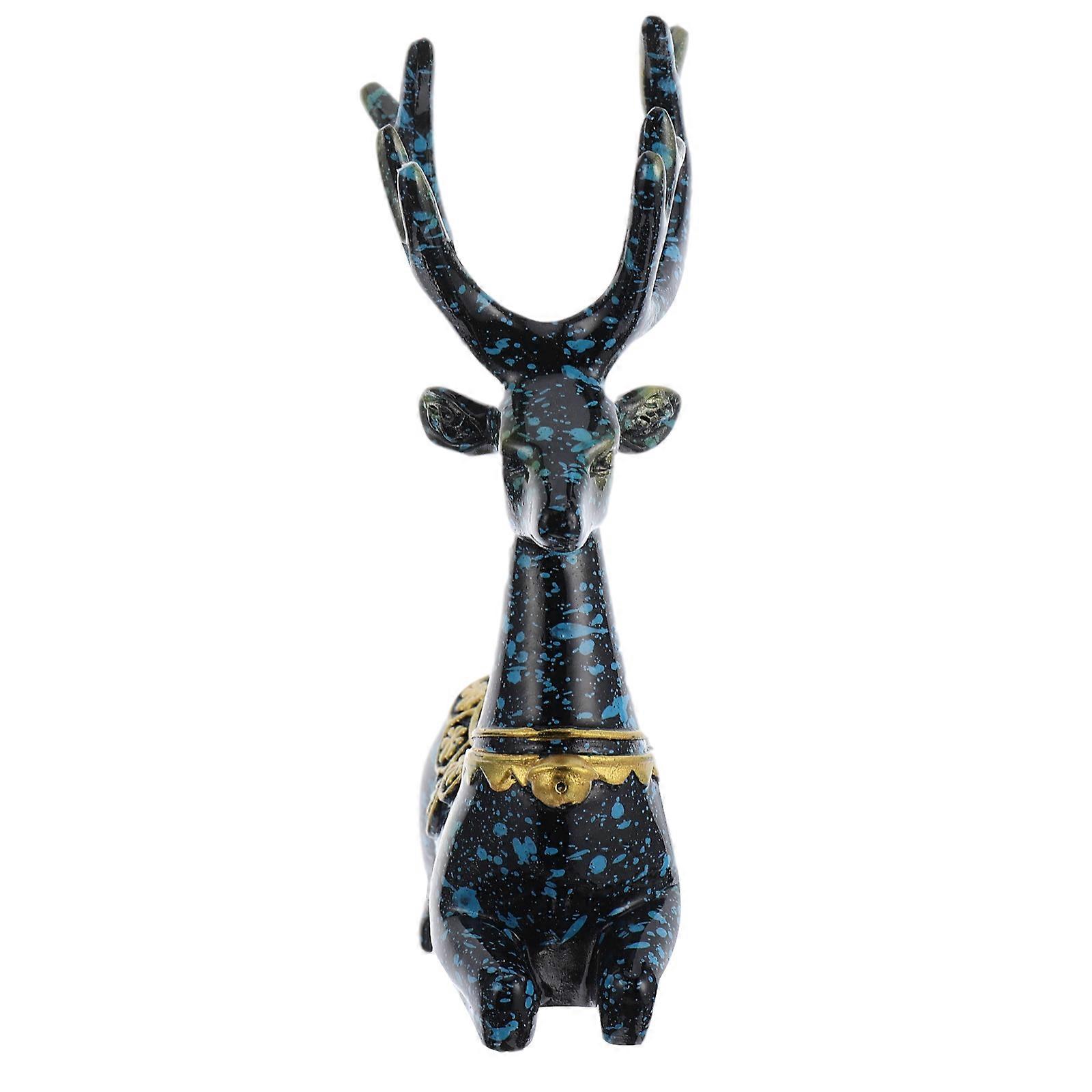 Christmas Resin Deer Figurine Car Decor Accessory for Decoration 1Pcs