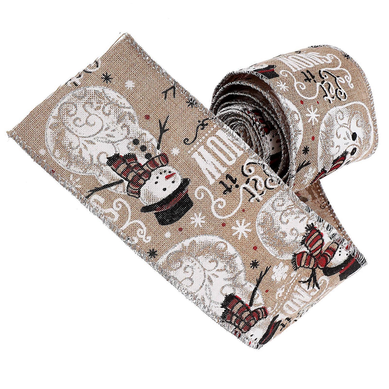 Holiday Ribbon Decorative Ribbon for Xmas Craft 1 Roll Multi Color Cloth