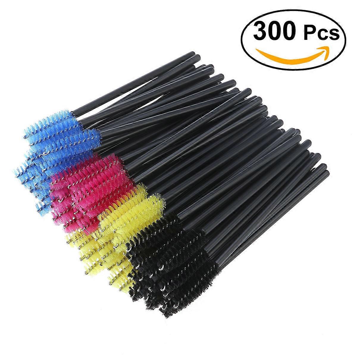 Mascara Wands Eyelash Brush Disposable for Makeup Use 300Pcs Multicolor Pack