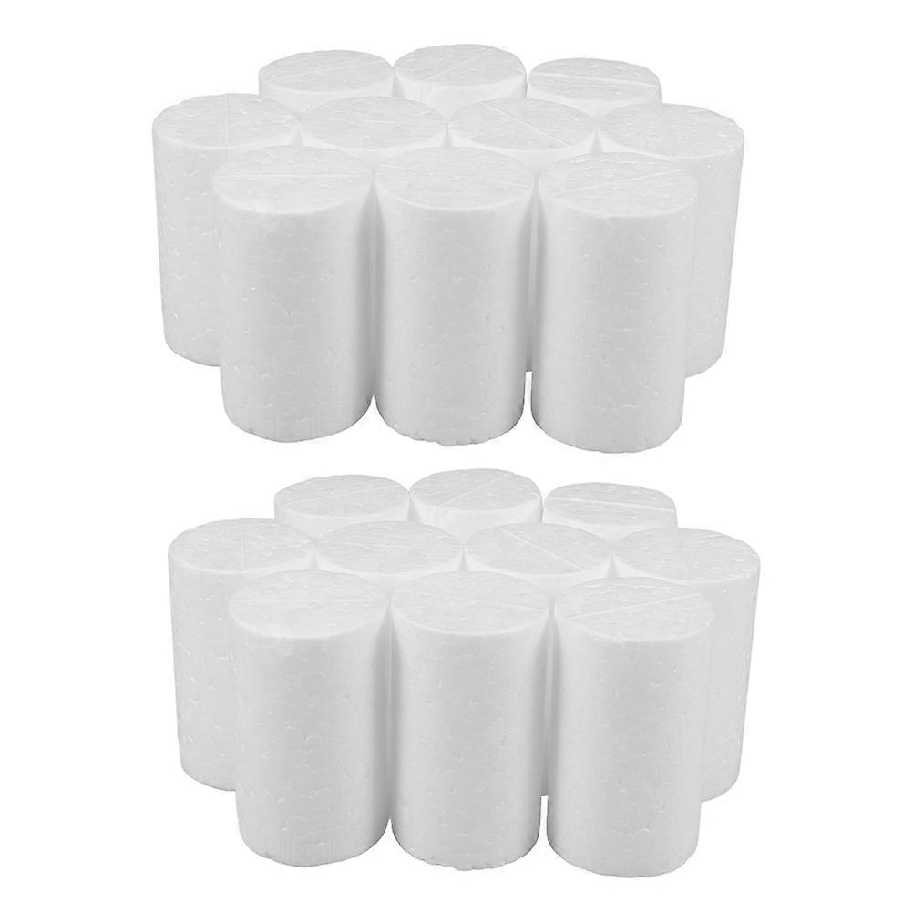White Foam Cylinders for DIY Crafting 80Pcs Polystyrene Foam Rods