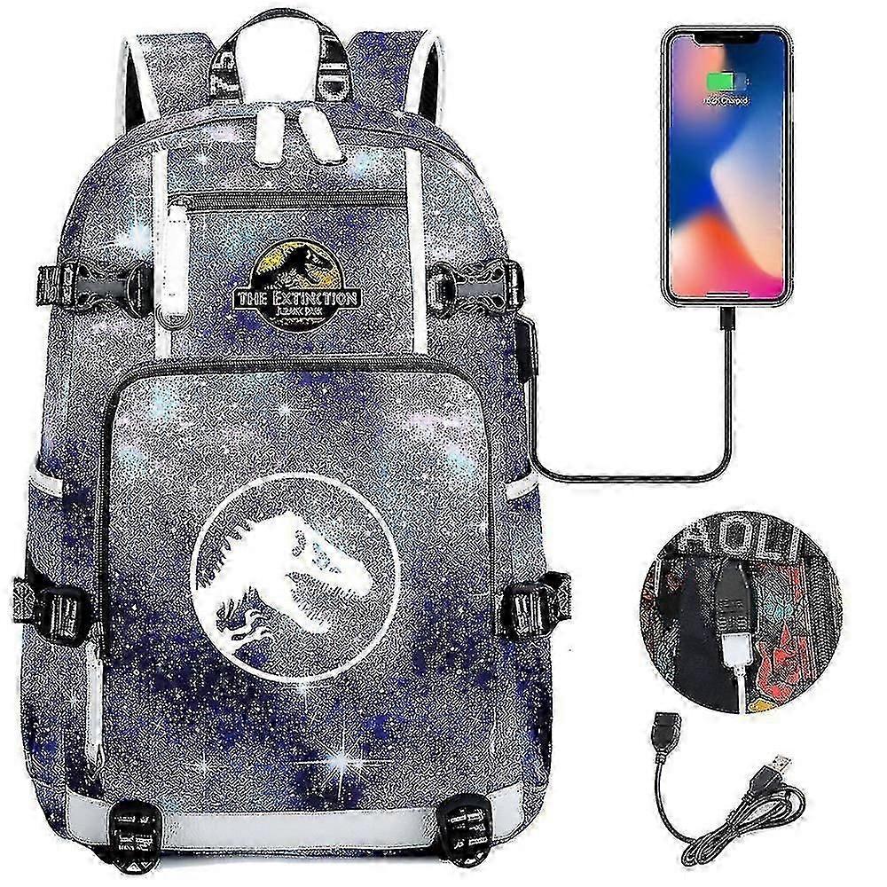 حقيبة ظهر الديناصورات الجوراسية - حقيبة مدرسية مثالية للأطفال والطلاب ، حقائب كمبيوتر محمول وكمبيوتر محمول مناسبة للسفر