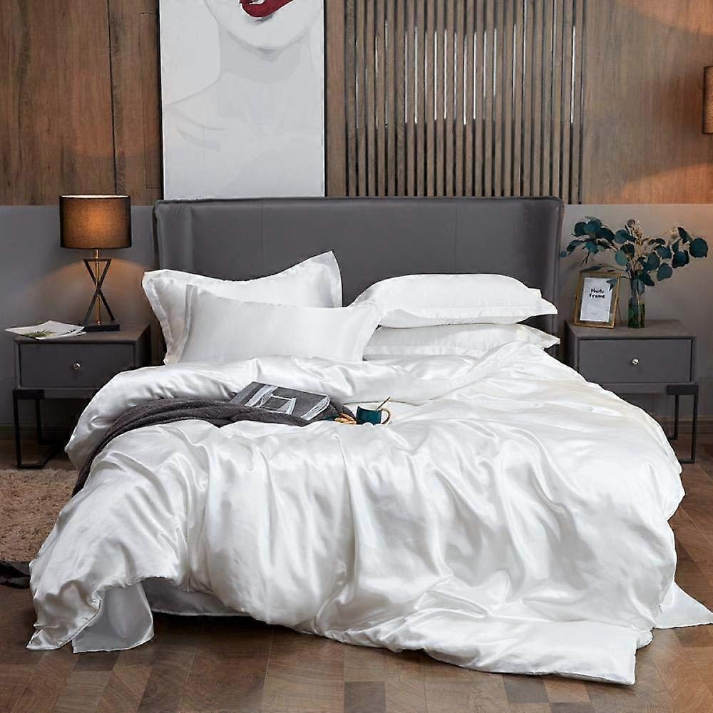 Solid Color Bedding Set Thread Count Anti Wrinkle Machine Washable Queen Size Quilt Cover 30 Day Guarantee