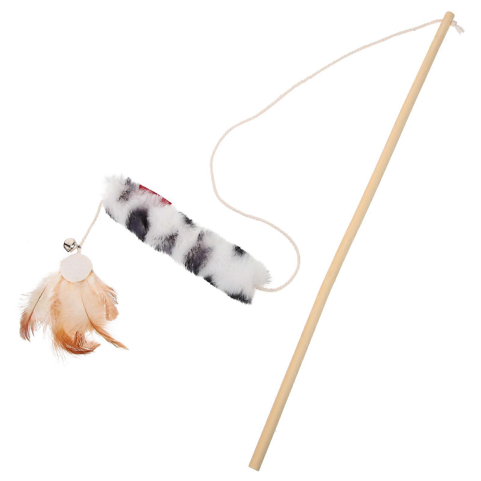 Interactive Cat Teaser Stick Kit Four Pcs For Cat Exercise Encouragement Ideal For Indoor Playtime With Fun Features