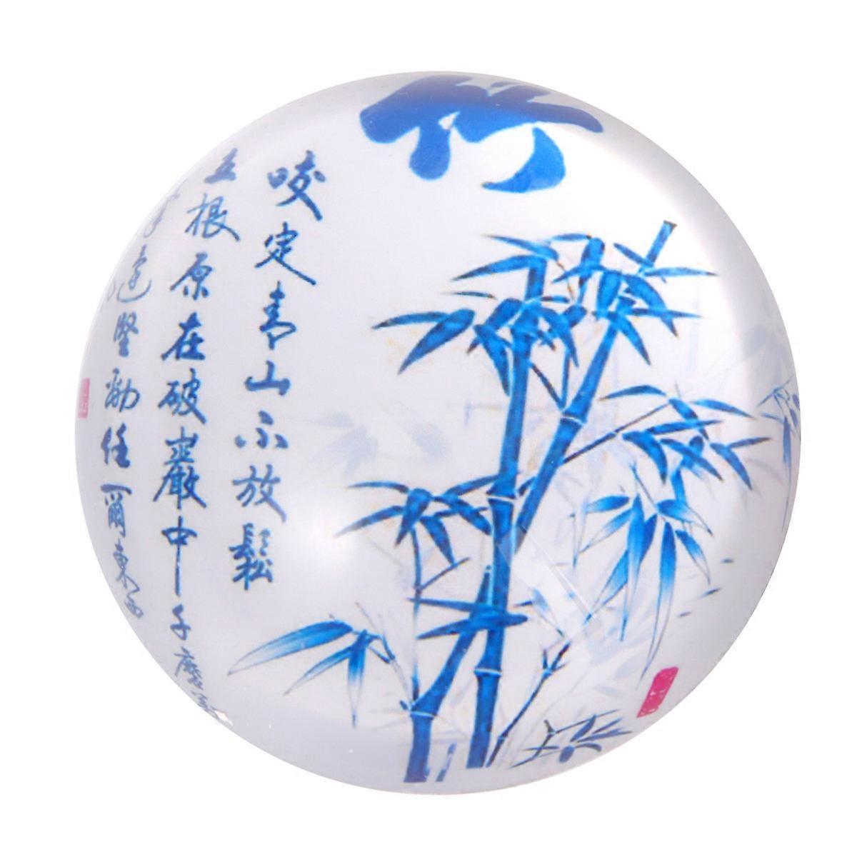 Chinese Calligraphy Tool Glass Hemisphere Paperweight for Writing Use 3Pcs