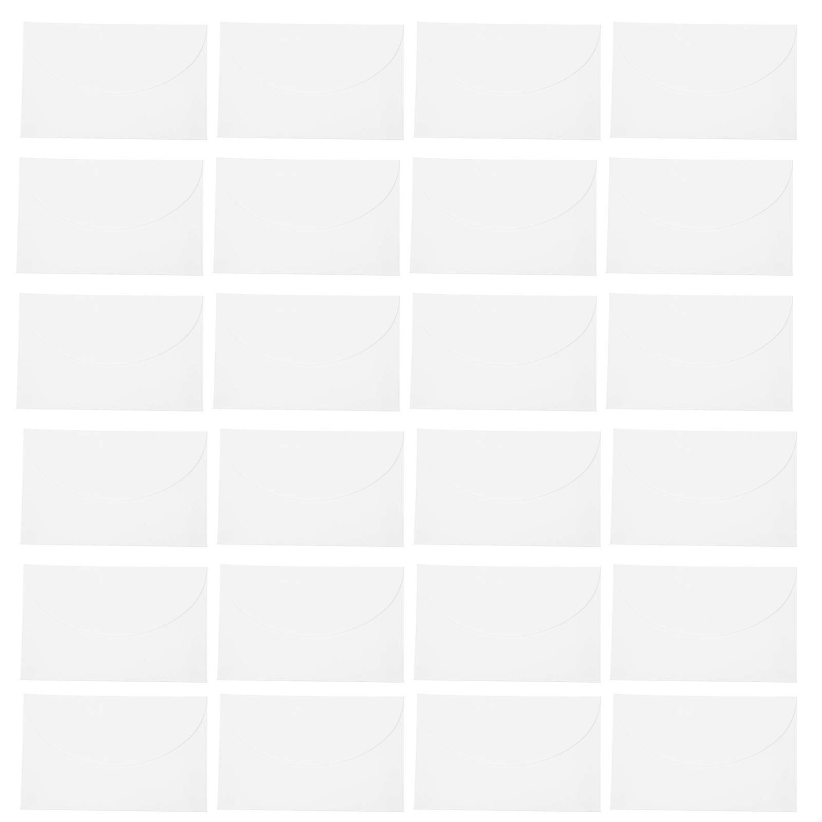 Blank Card Envelope Paper File Envelope for Storage 100Pcs White Paper