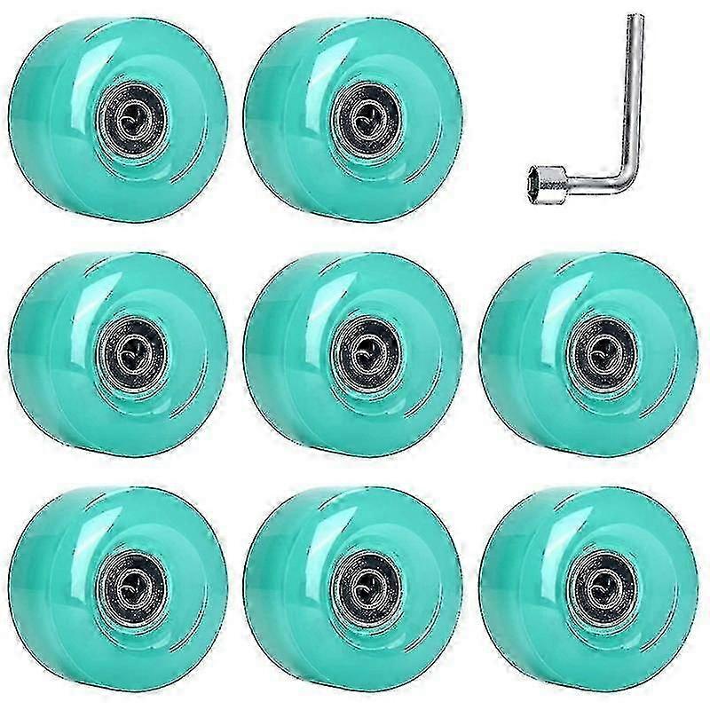 8 قطع 58 مم × 32 مم ، 82 أ عجلات تزلج رباعية في الهواء الطلق / داخلي ، بو استبدال عجلات بكرة صف مزدوج (haoyi