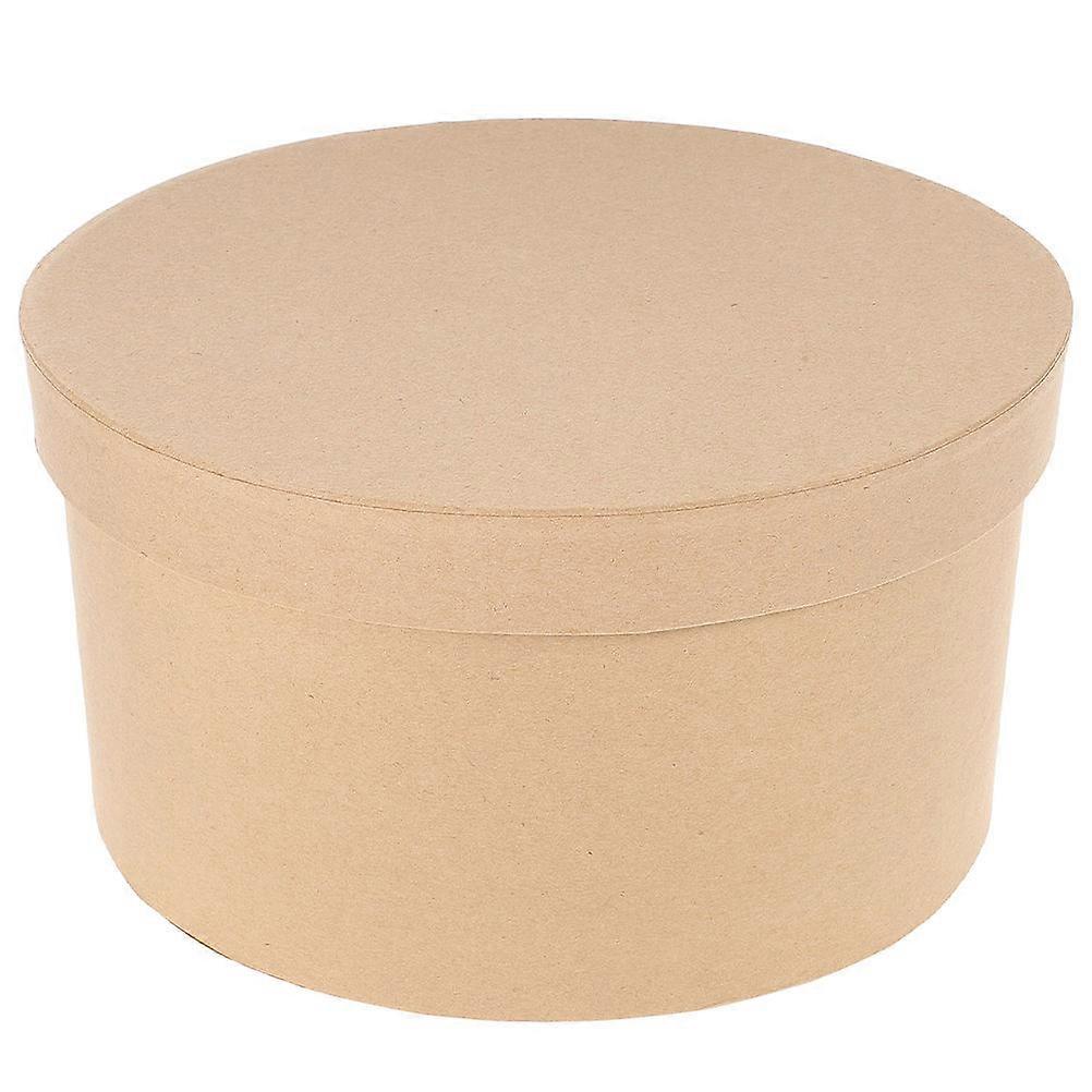 Khaki Oval Cookie Paper Container Made of Hardboard for Storage 3Pcs