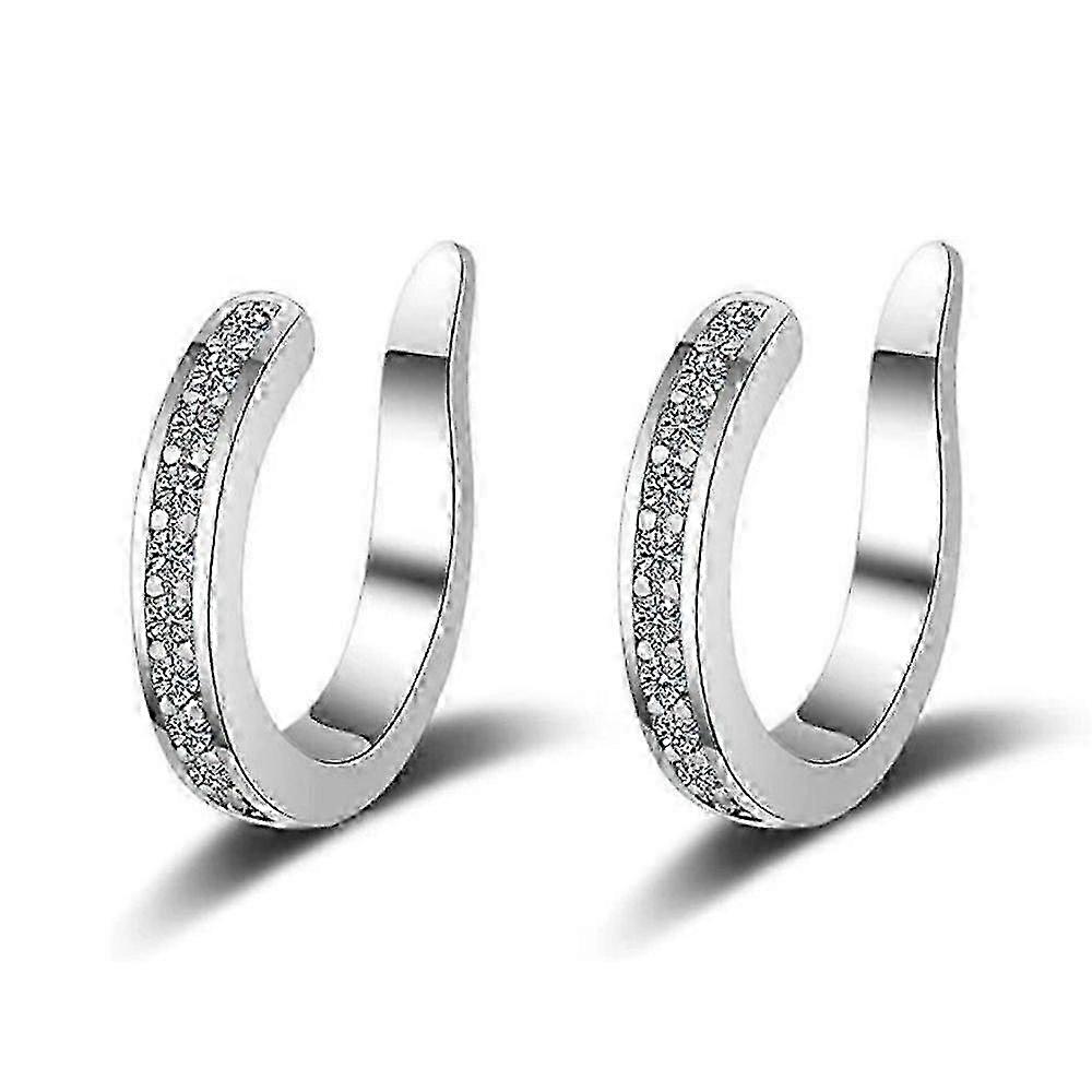 Fixura Orecchini a clip per donna, non piercing, placcati