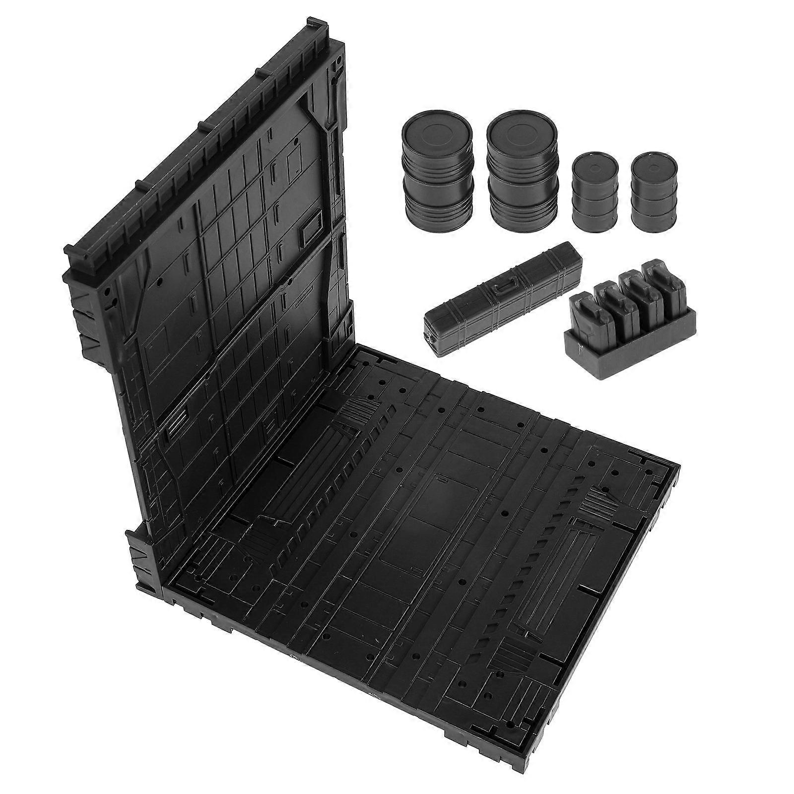 Model Pieces Shelves for Display Stand 2Pcs Plastic Black Rack