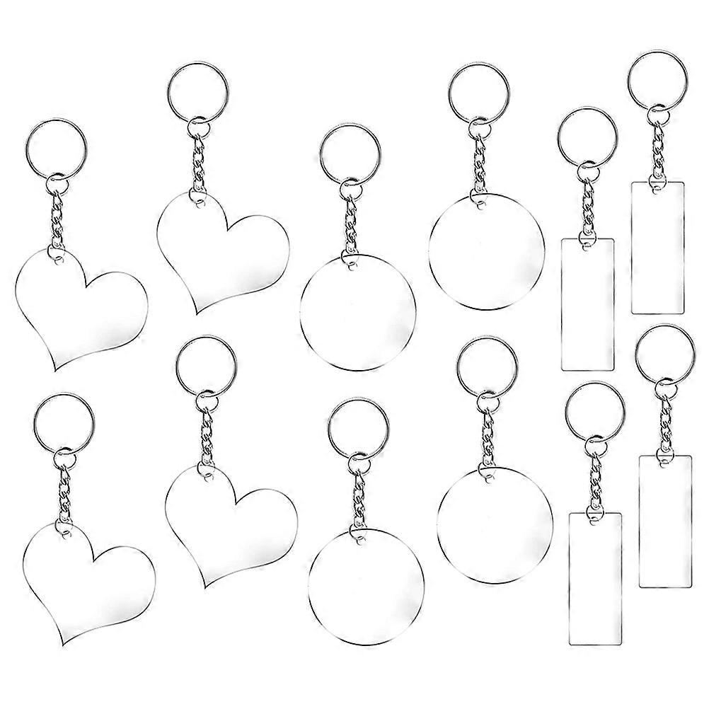 Transparent Acrylic Keychain Blanks for DIY Use 120Pcs Bulk Pack