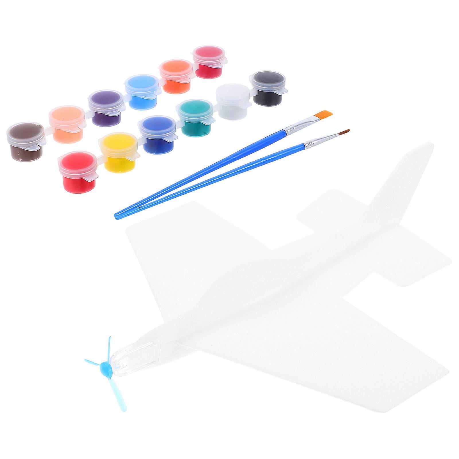 Blank White Airplane Model Kit for Fun Craft 5Sets