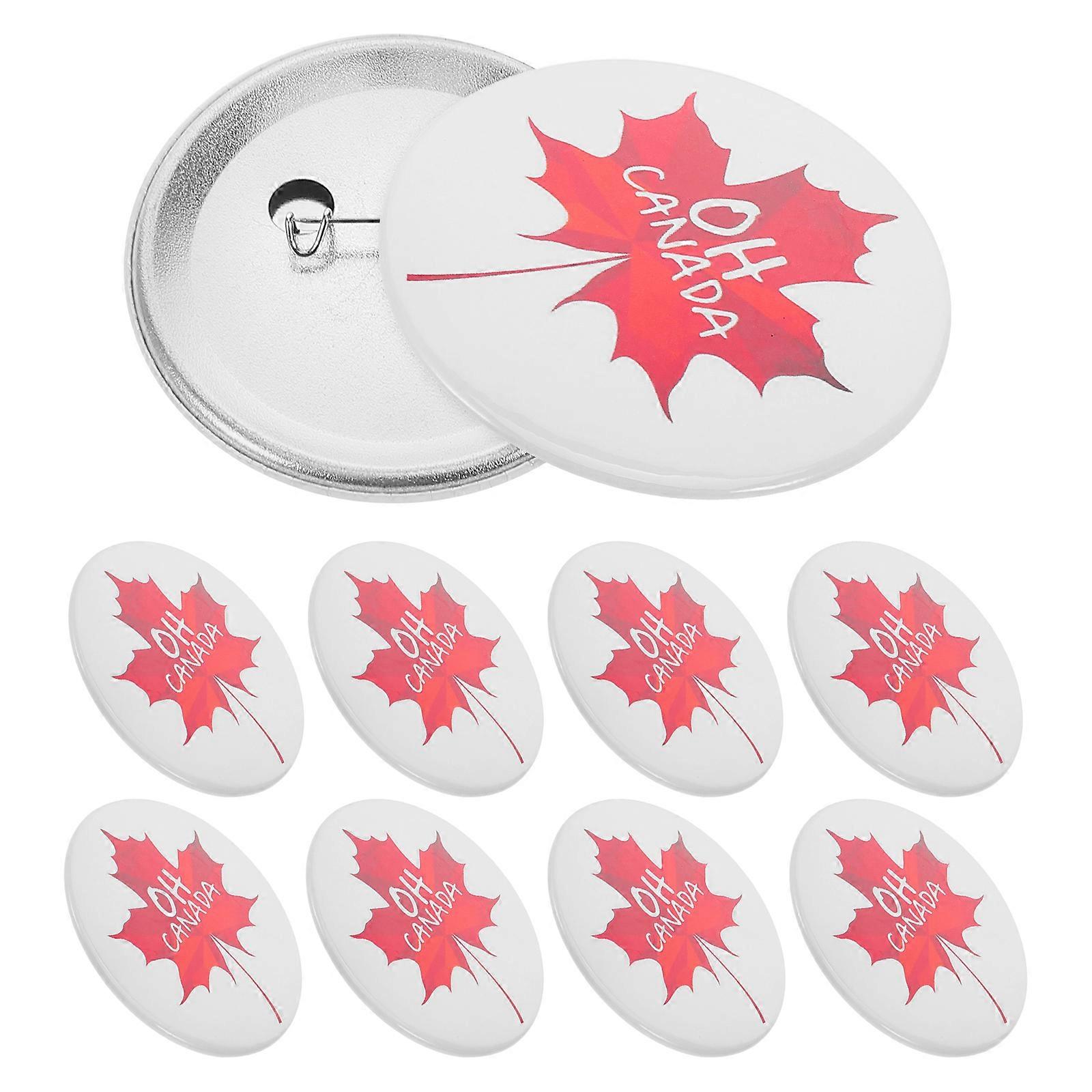 Canada Maple Leaf Brooch Pins for Party Use 30Pcs Multi Color Metal Badge