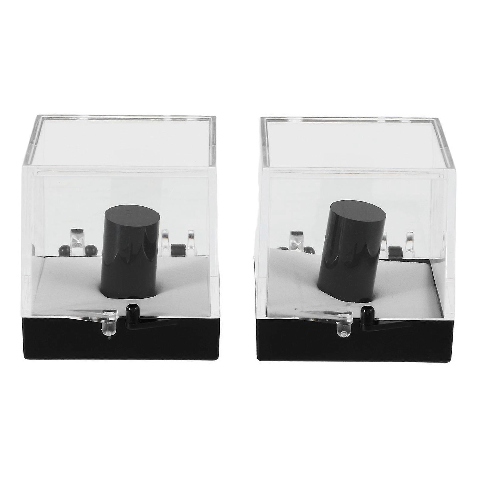 Specimen Mineral Crystal Display Boxes for Rock Storage 6Pcs Acrylic Box