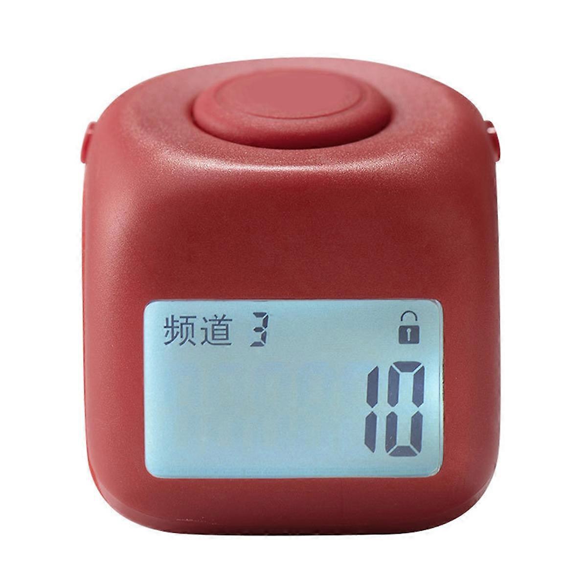 9 Channels Hand Tally Counter with Lock Function Prayer Counter Red