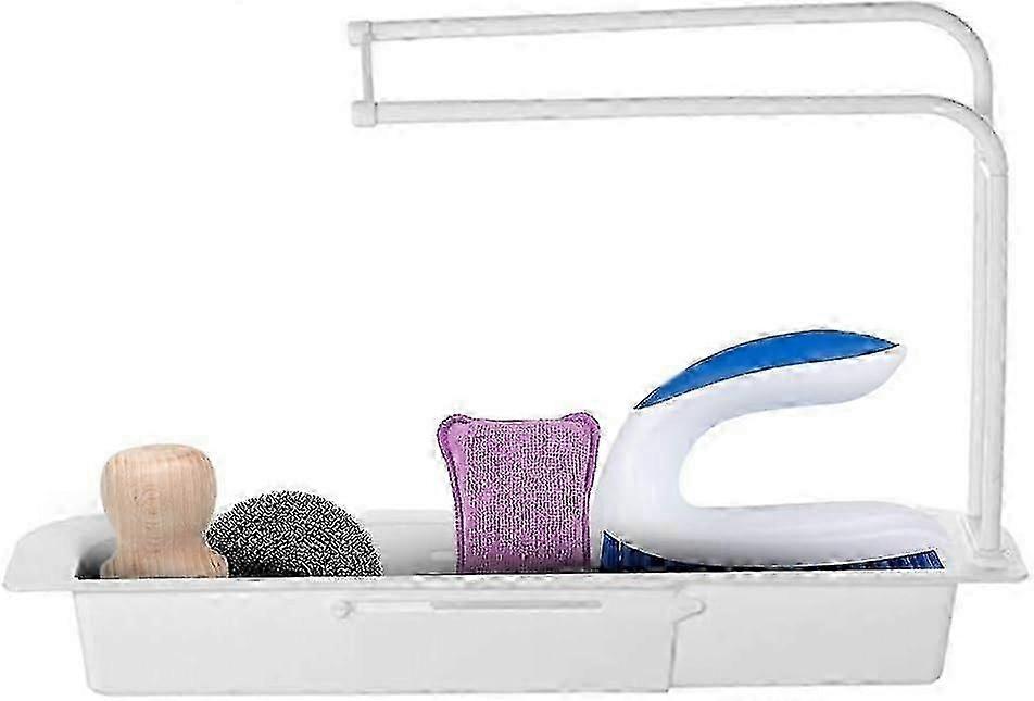 Telescopic Sink Storage Rack Adjustable 2in1 Expandable Sink Basket 26s