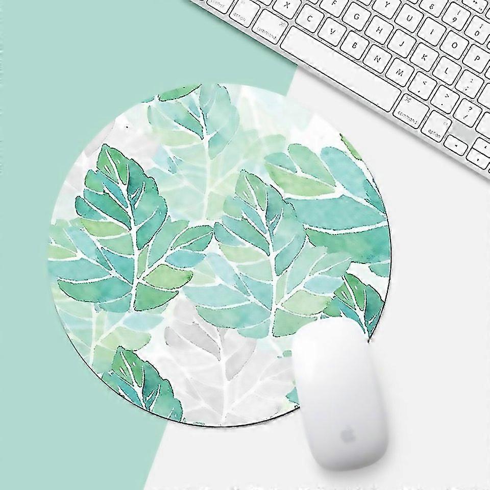For Sunflower Pattern Circular Mouse Pad Diameter 22cm Green