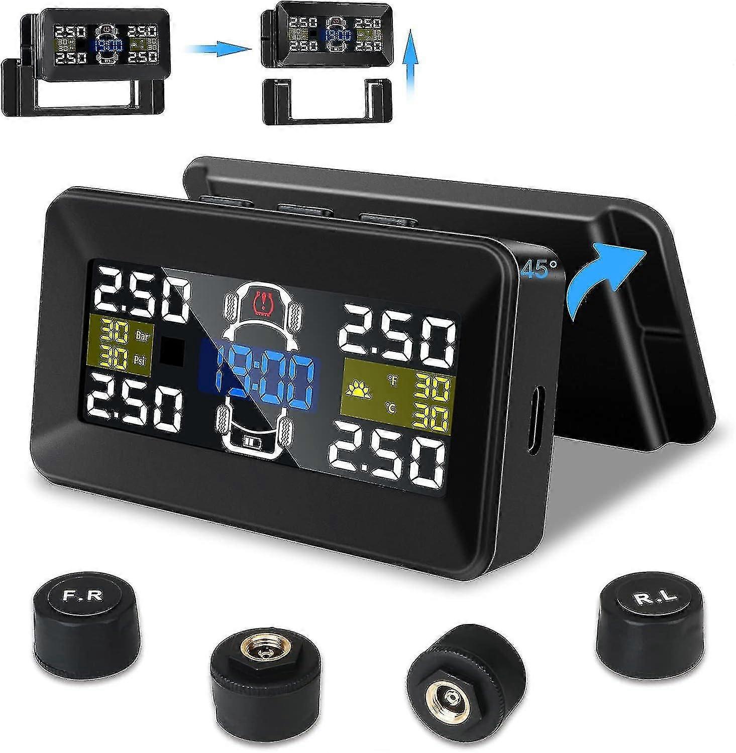 מערכת ניטור לחץ אוויר בצמיגים TPMS, מערכת ניטור לחץ אוויר בצמיגים אלחוטית נשלפת TPMS דיוק גבוה