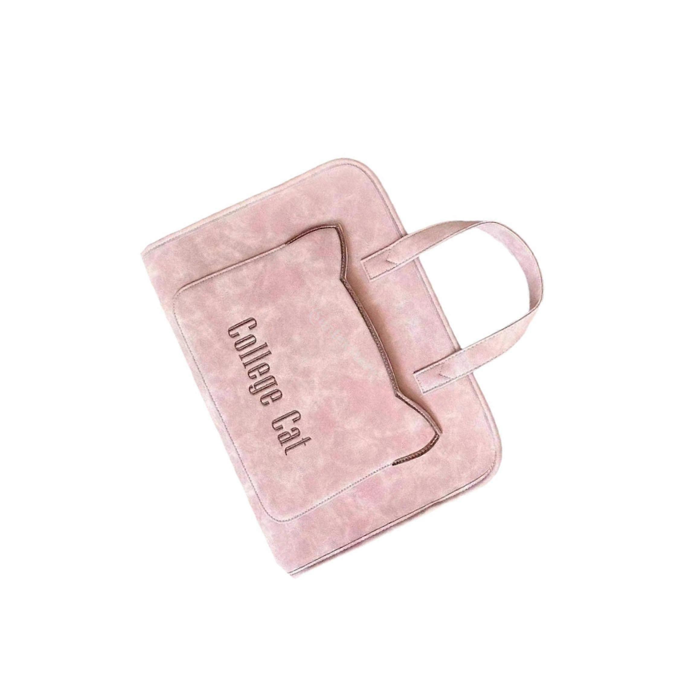 Work Briefcase Satchel Bag Large Capacity Computer Bag for Buness Notebook Pink