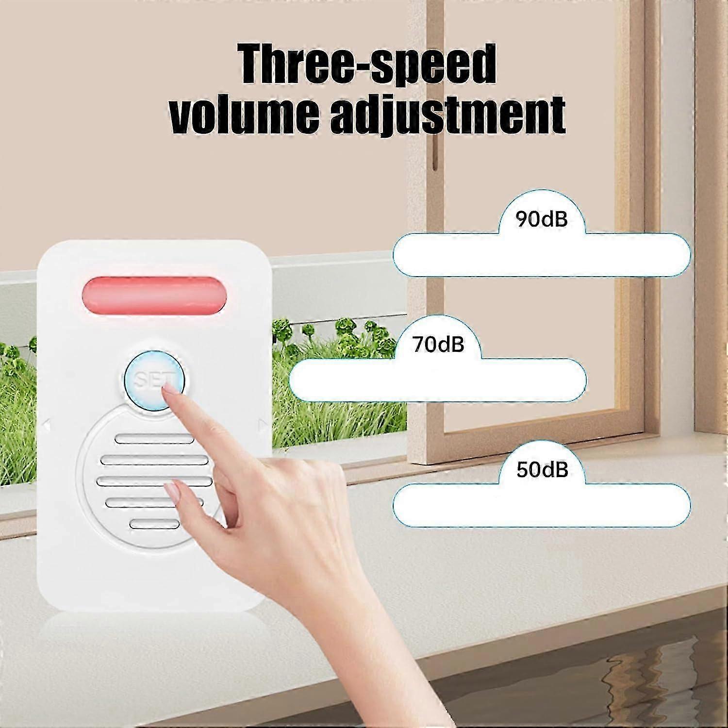Refrigerator Door Alarm  Open Alarm with Adjustable Voice Notifications  Window Sensor, Voice Warning  Door Lock Reminder for Garage Cellar