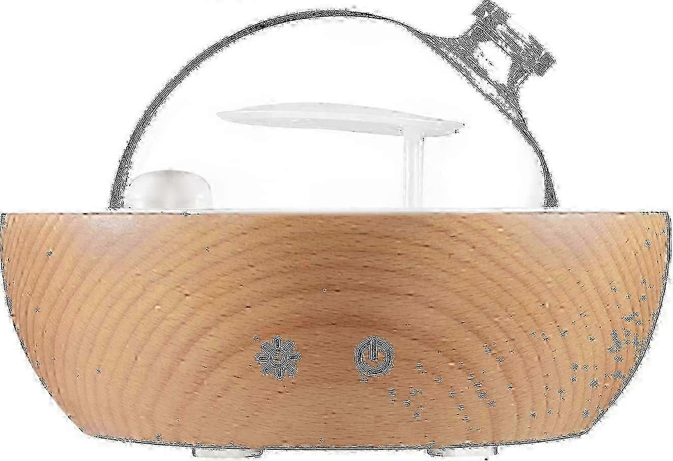 Für Diffusor für ätherische Öle aus Glas mit Basis aus echtem Holz, 2022 Upgrade Aromatherapie-Diffusor, Aroma Diff-Goodv