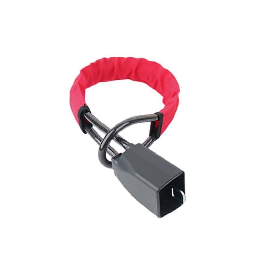 Steering Wheel Lock, Red Crook Lock, AntiTheft Car Accessory, Seat Belt Lock