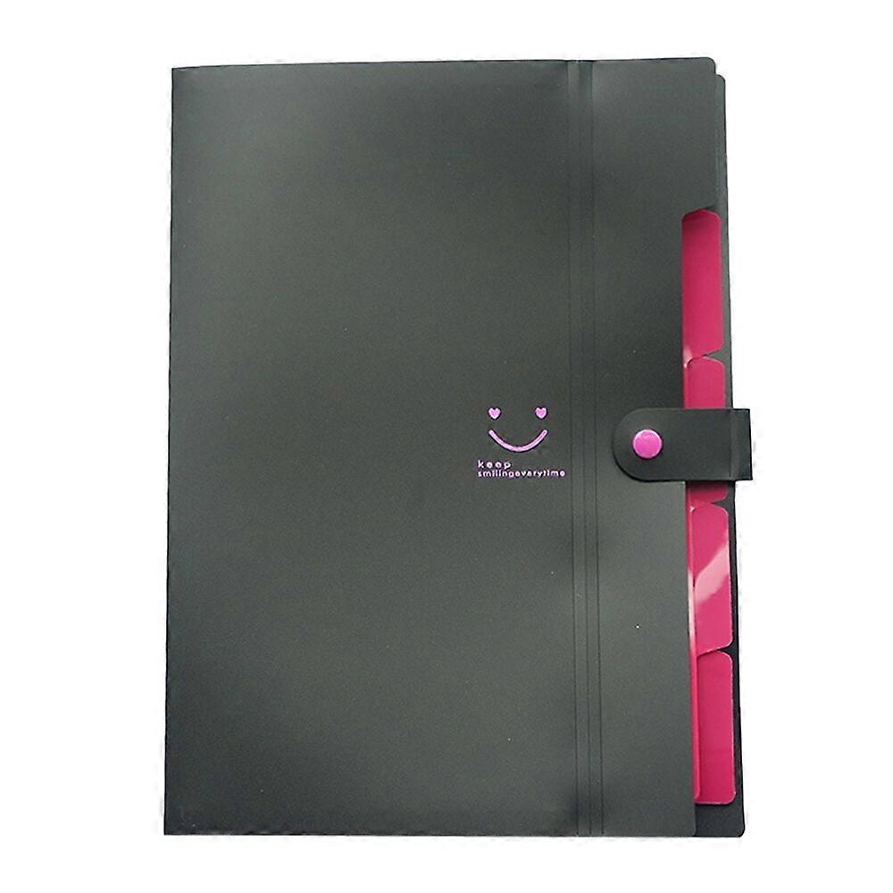 Wovilon Expanding File Folder 5 Pockets A4 File & Paper Sorter & Organizer, Black