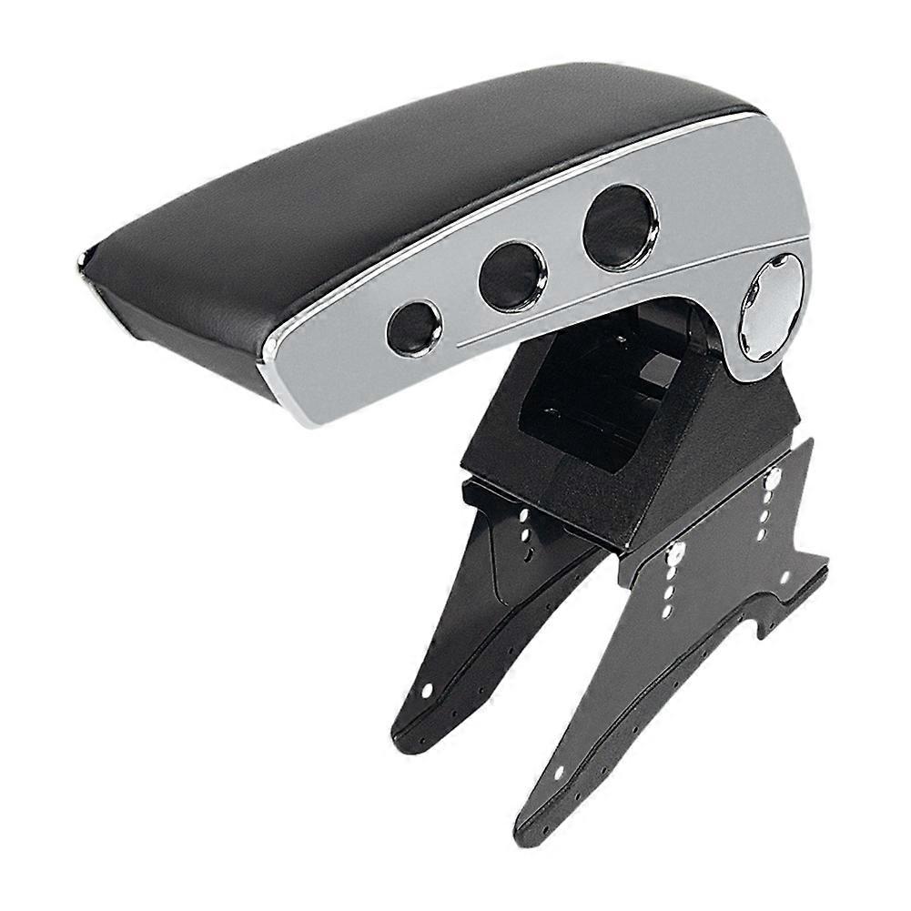 Car Armrest Box Storage Organizer with Rotatable Interior Parts Artificial Leather Center Console Organizer