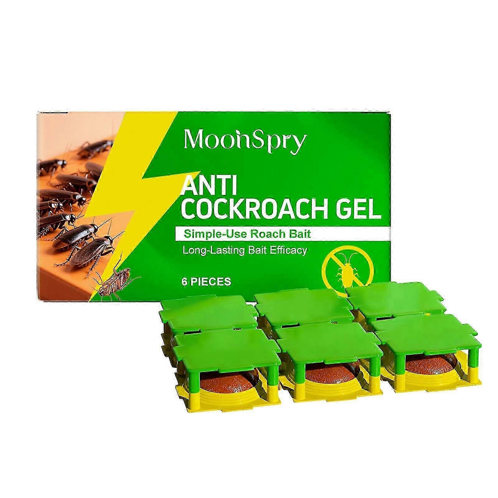 6PCS Roach Bait, Roach Killing Bait, Large Roach Bait Station, Anti Cockroach Gel, Suitable for Eliminating Various Roaches