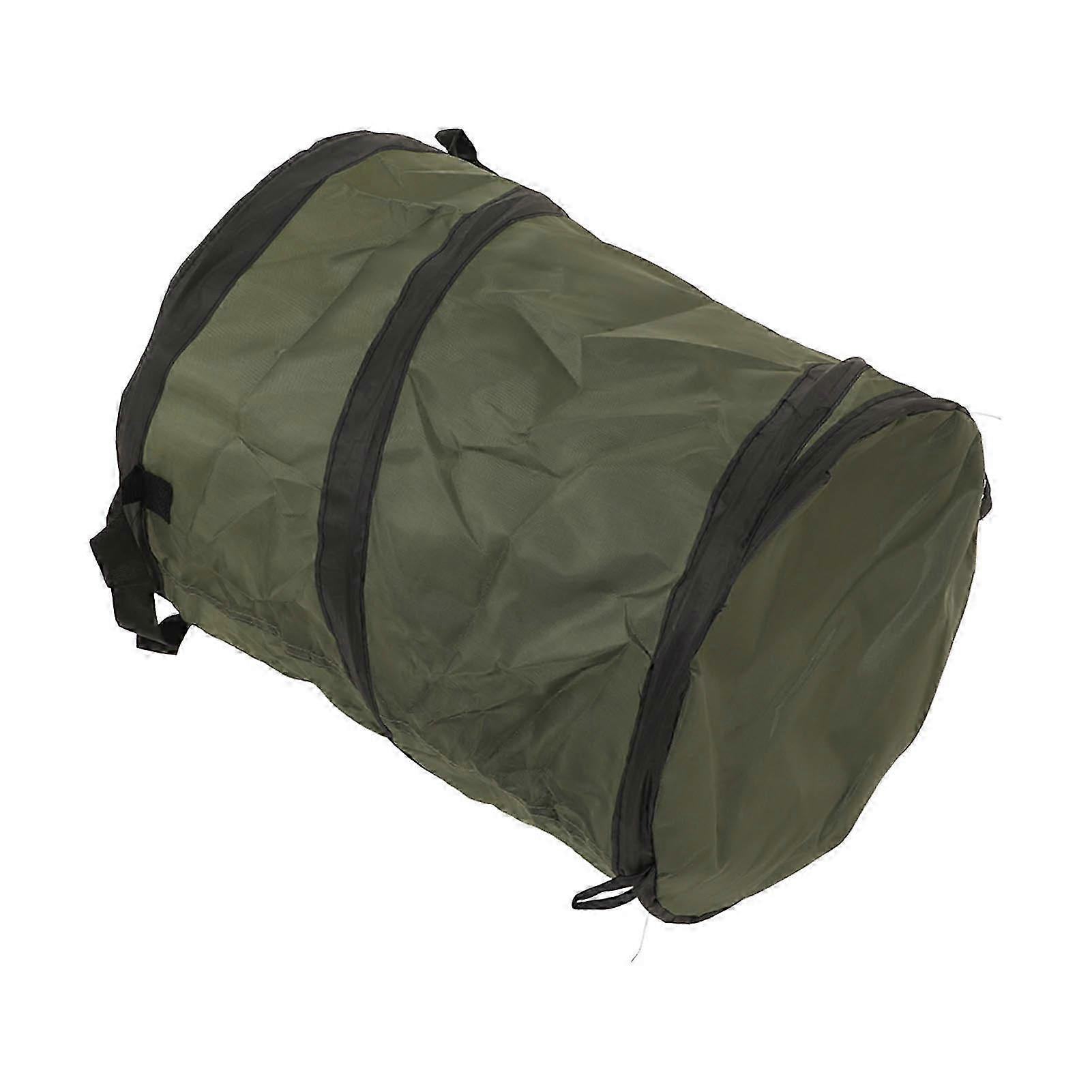 Camping Trash Can Portable Car Folding Green Strong Bearing Capacity Bottom Handle Collapsible Garbage Can for Picnic 25-26s