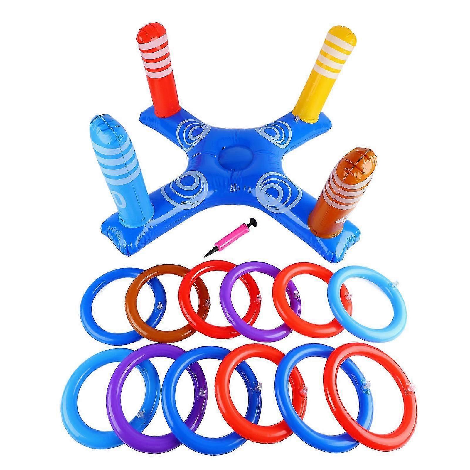 Floating Pool Rings Set for Fun Water Games and Swimming