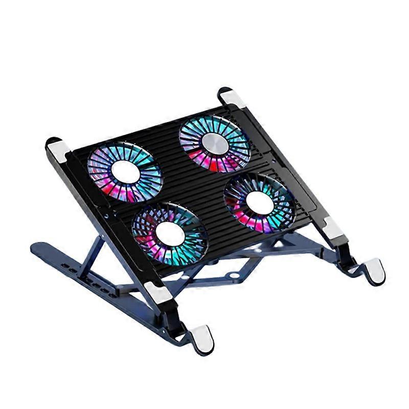 New Laptop Cooler Base Stand Foldable Laptop Cooling Pad Portable Adjustable Notebook Stand for 13-17.3 Inch with 4 Fans