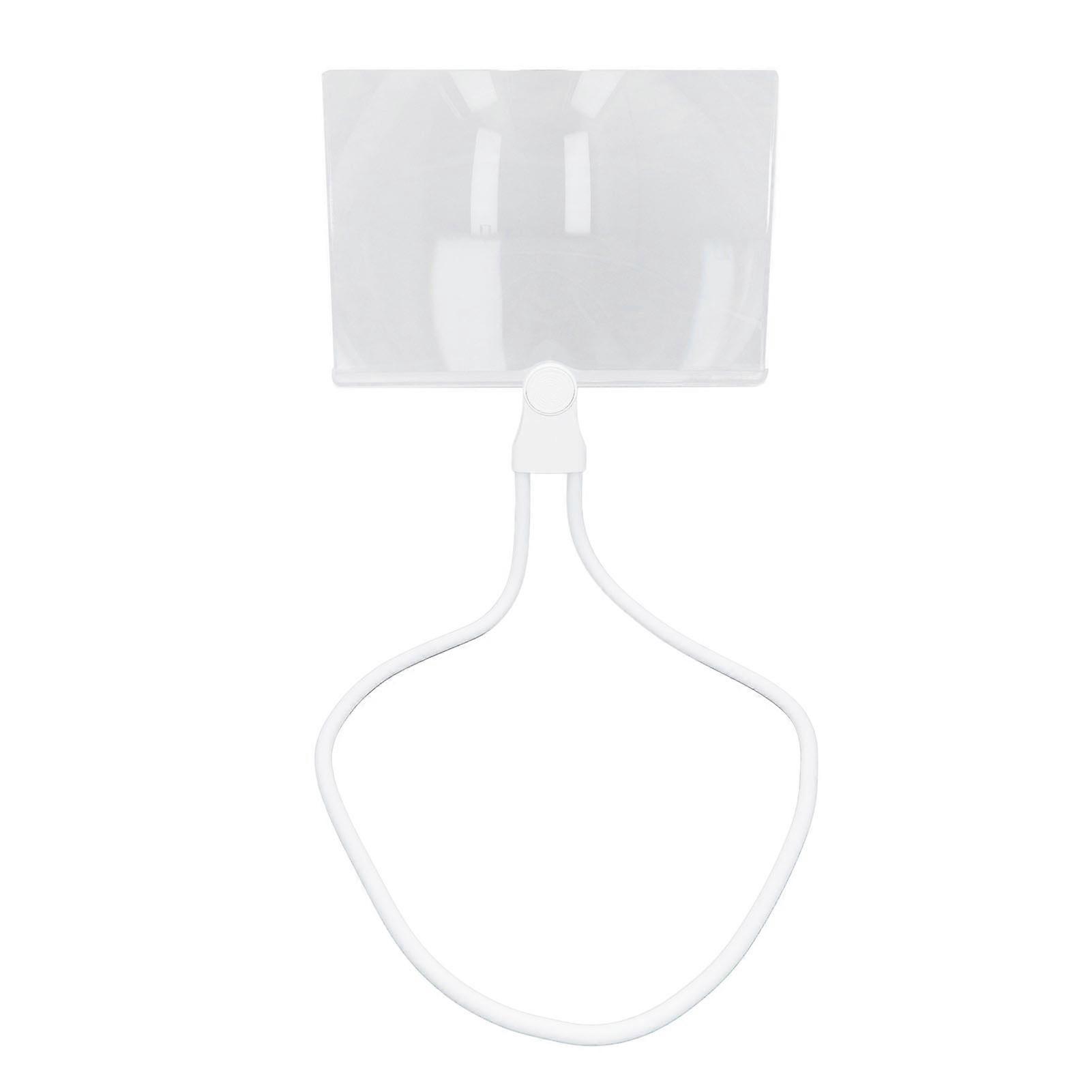 Neck Wear Magnifier 3X Magnification Handheld Neck Hanging Magnifying Glass Horizontal High Definition Gooseneck Magnifier For Reading White 