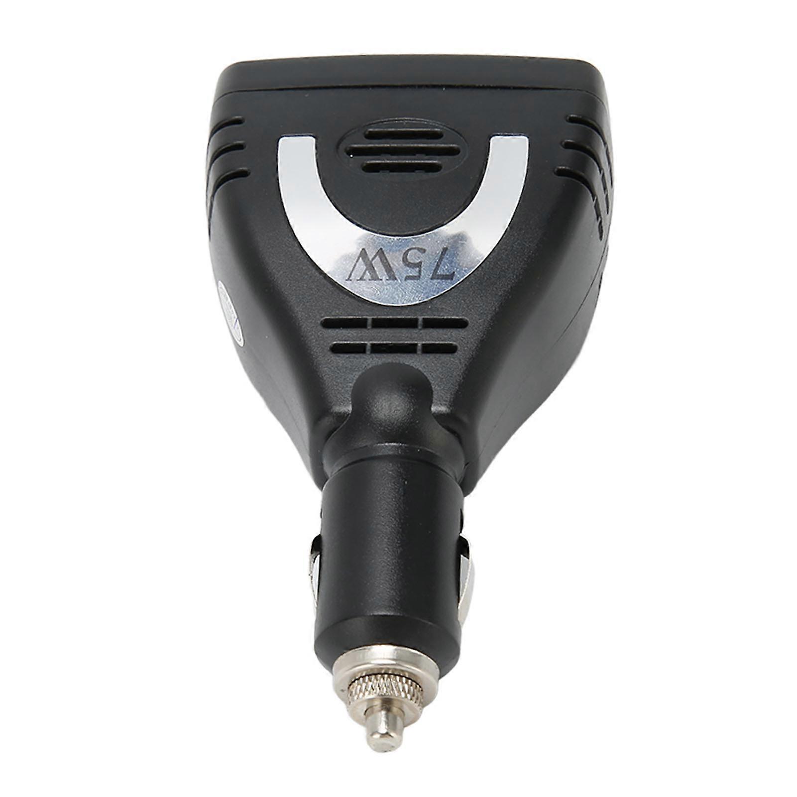 75W Car Inverter 12V to 220V USB Charging Port Low Voltage Protection Stable Output Vehicle Power Converter