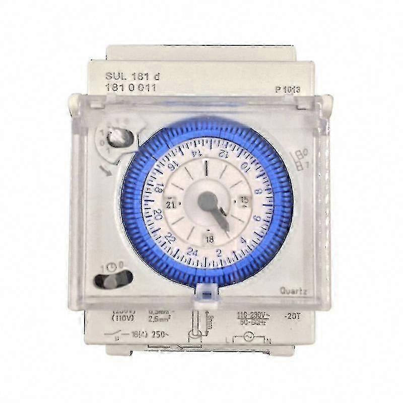 24-Hour Programmable Analog Mechanical Timer Switch 110V/220V 15min Setting Relay